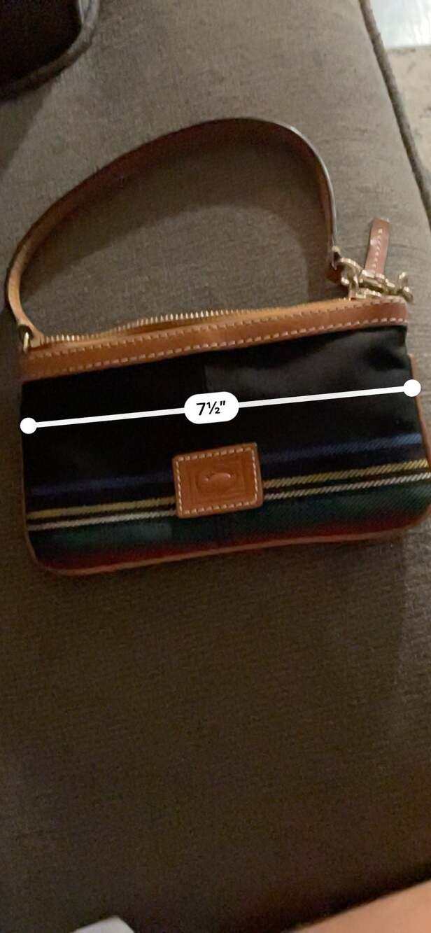 Dooney & Bourke Mariner Stripe Coated Cotton Zip Wristlet - Picture 7 of 8